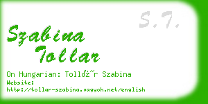 szabina tollar business card